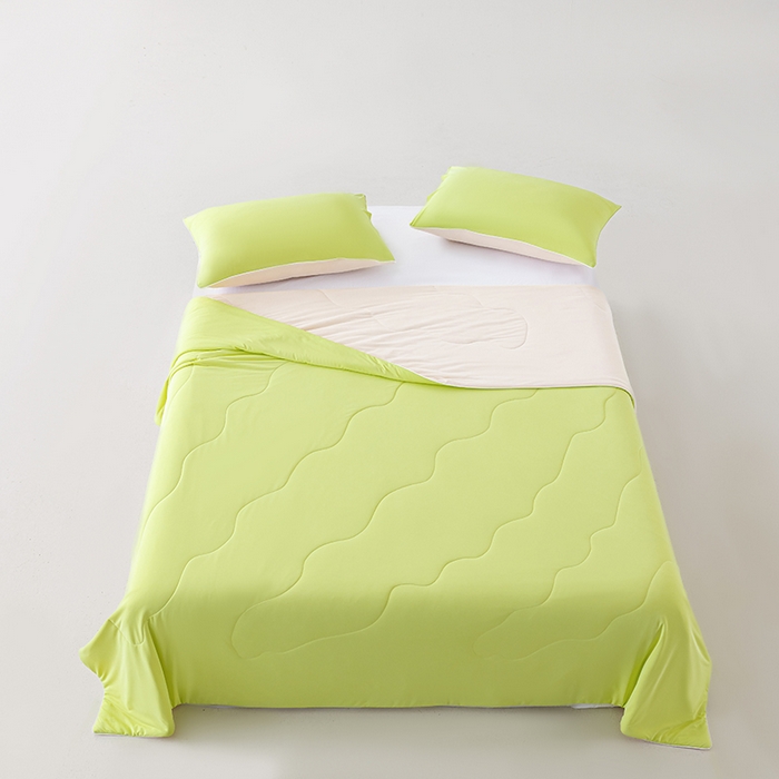 91家纺网 家纺一手货源 找家纺 迪梵家纺 2026新款锦氨凉感黑科技（160克面料）凉感丝夏被冰淇淋夏凉被空调被-风格一 明青玉