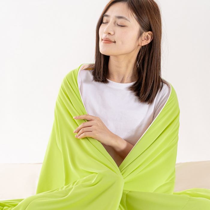 91家纺网 家纺一手货源 找家纺 迪梵家纺 2026新款锦氨凉感黑科技（160克面料）凉感丝夏被冰淇淋夏凉被空调被-风格一 明青玉