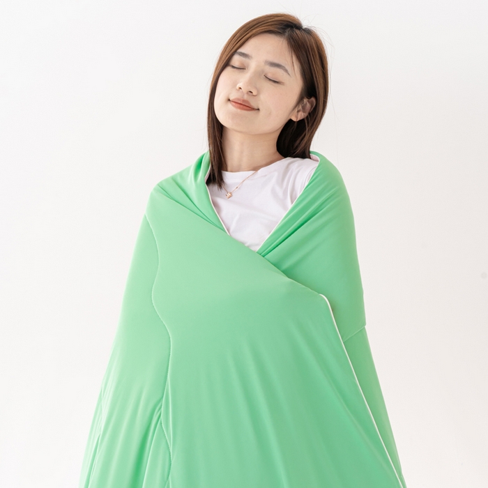 91家纺网 家纺一手货源 找家纺 迪梵家纺 2026新款锦氨凉感黑科技（160克面料）凉感丝夏被冰淇淋夏凉被空调被-风格一 浅绿粉