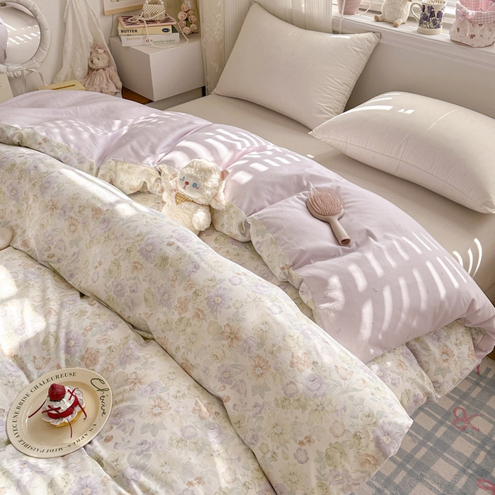 91家纺网 家纺一手货源 找家纺 绵庭家纺 2026新款12868全棉纯棉印花系列被套单件单品被套单被套-第一批 花园漫序