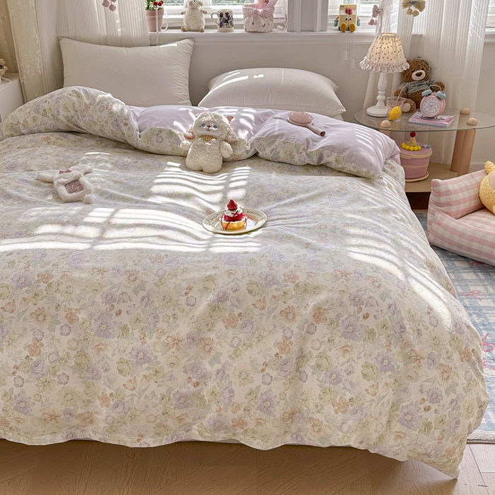 91家纺网 家纺一手货源 找家纺 绵庭家纺 2026新款12868全棉纯棉印花系列被套单件单品被套单被套-第一批 花园漫序