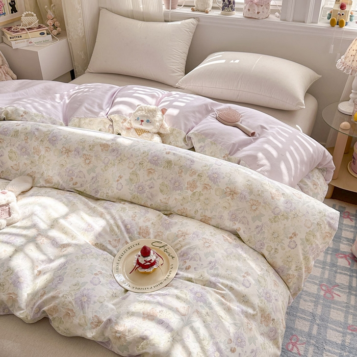 91家纺网 家纺一手货源 找家纺 绵庭家纺 2026新款12868全棉纯棉印花系列被套单件单品被套单被套-第一批 花园漫序