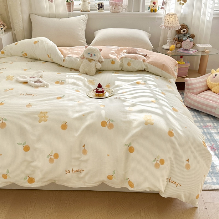 91家纺网 家纺一手货源 找家纺 绵庭家纺 2026新款12868全棉纯棉印花系列被套单件单品被套单被套-第一批 欢乐碰碰熊