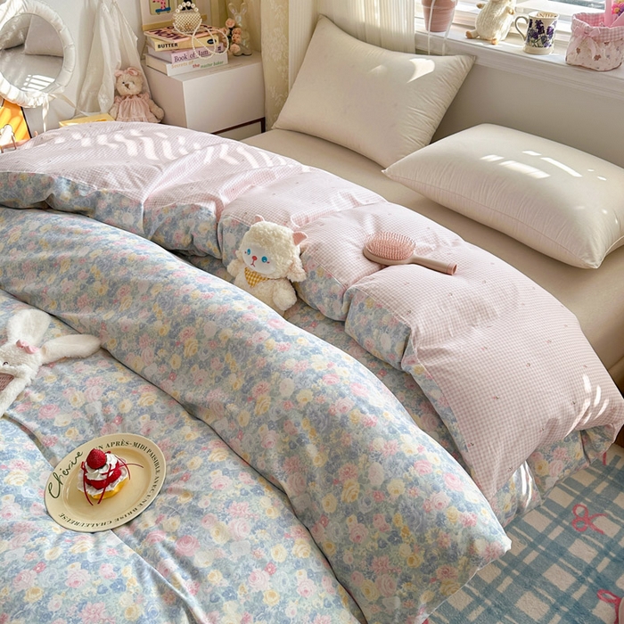 91家纺网 家纺一手货源 找家纺 绵庭家纺 2026新款12868全棉纯棉印花系列被套单件单品被套单被套-第一批 岚花绪-灰