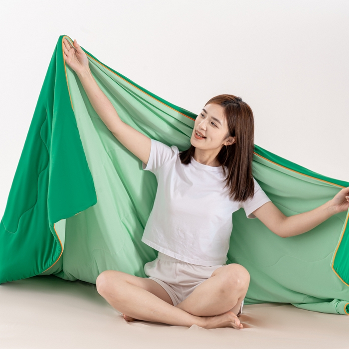 91家纺网 家纺一手货源 找家纺 （总）迪梵家纺 2026新款锦氨凉感黑科技（160克面料）凉感丝夏被冰淇淋夏凉被空调被-风格二