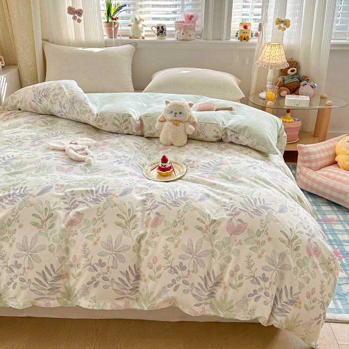 91家纺网 家纺一手货源 找家纺 绵庭家纺 2026新款12868全棉纯棉印花系列被套单件单品被套单被套-第一批 青岚叶语-紫