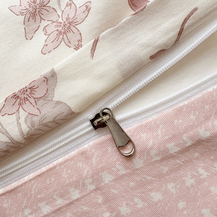 91家纺网 家纺一手货源 找家纺 绵庭家纺 2026新款12868全棉纯棉印花系列被套单件单品被套单被套-第一批 青梅温茶-粉