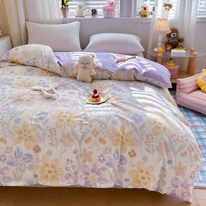 91家纺网 家纺一手货源 找家纺 绵庭家纺 2026新款12868全棉纯棉印花系列被套单件单品被套单被套-第一批 柔色花笺