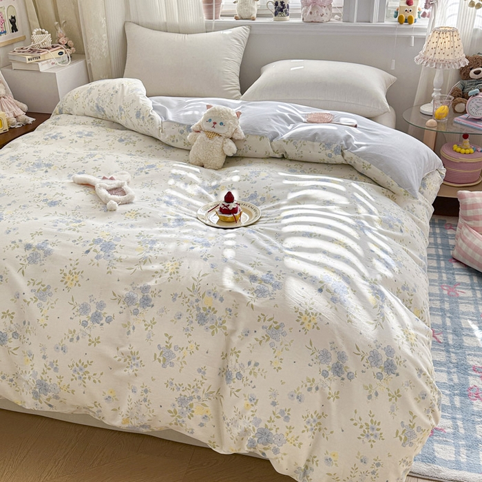 91家纺网 家纺一手货源 找家纺 绵庭家纺 2026新款12868全棉纯棉印花系列被套单件单品被套单被套-第一批 苏林-米黄