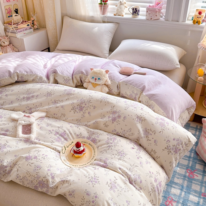91家纺网 家纺一手货源 找家纺 绵庭家纺 2026新款12868全棉纯棉印花系列被套单件单品被套单被套-第一批 苏林-紫