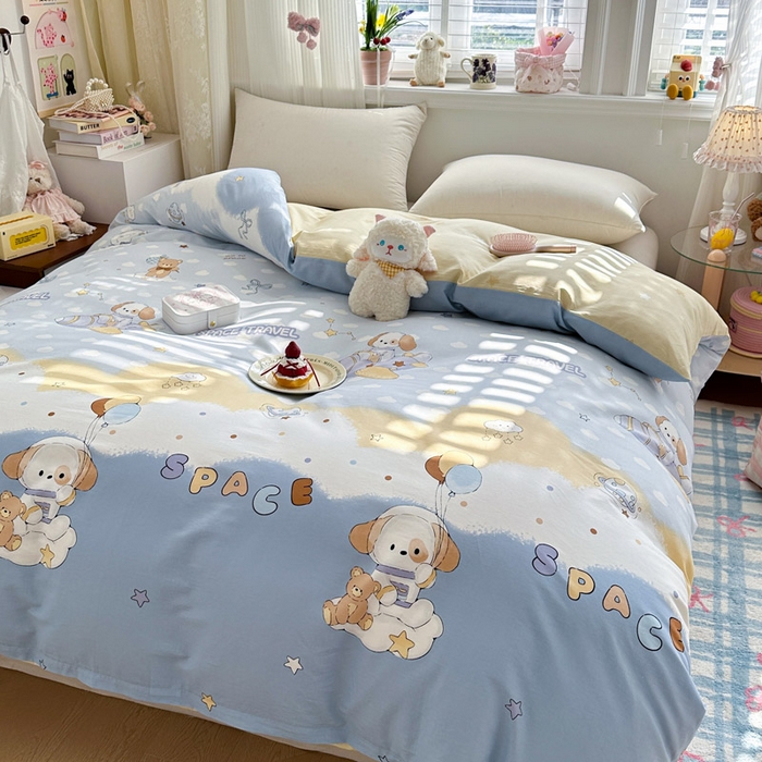 91家纺网 家纺一手货源 找家纺 绵庭家纺 2026新款12868全棉纯棉印花系列被套单件单品被套单被套-第一批 汪汪宇航记