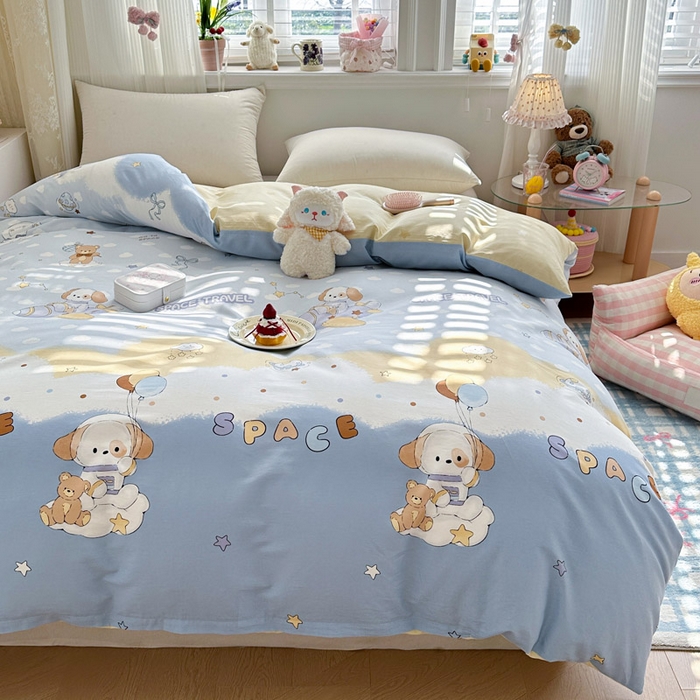 91家纺网 家纺一手货源 找家纺 绵庭家纺 2026新款12868全棉纯棉印花系列被套单件单品被套单被套-第一批 汪汪宇航记