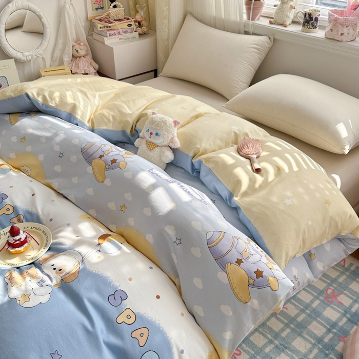 91家纺网 家纺一手货源 找家纺 绵庭家纺 2026新款12868全棉纯棉印花系列被套单件单品被套单被套-第一批 汪汪宇航记