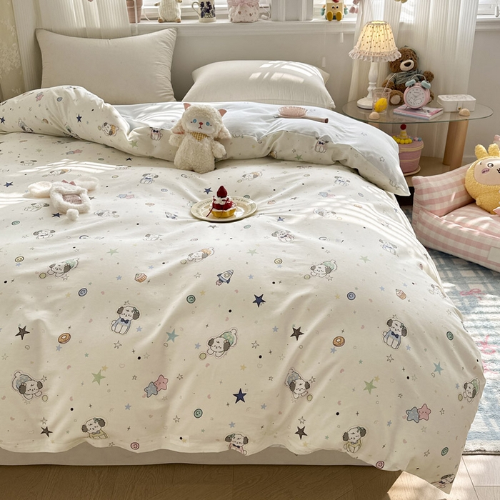 91家纺网 家纺一手货源 找家纺 绵庭家纺 2026新款12868全棉纯棉印花系列被套单件单品被套单被套-第一批 星空狗狗