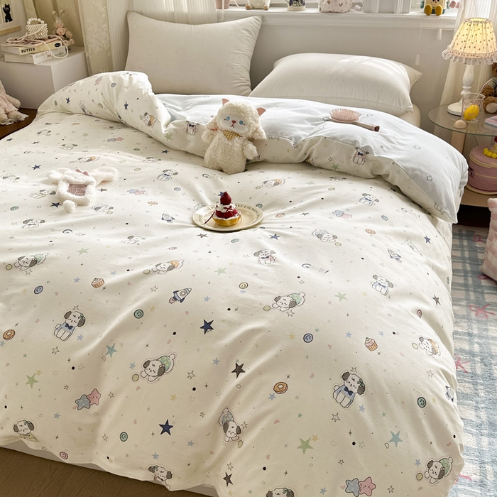 91家纺网 家纺一手货源 找家纺 绵庭家纺 2026新款12868全棉纯棉印花系列被套单件单品被套单被套-第一批 星空狗狗