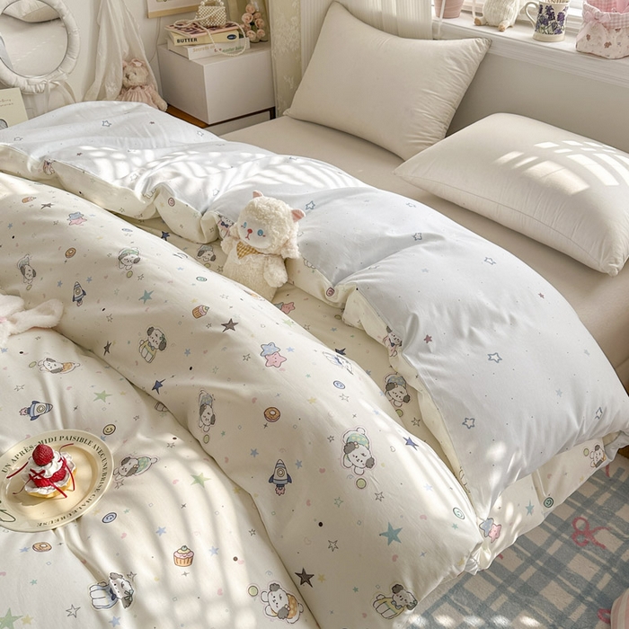 91家纺网 家纺一手货源 找家纺 绵庭家纺 2026新款12868全棉纯棉印花系列被套单件单品被套单被套-第一批 星空狗狗