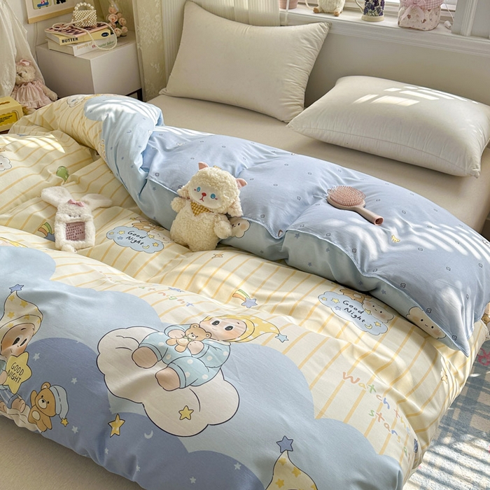 91家纺网 家纺一手货源 找家纺 绵庭家纺 2026新款12868全棉纯棉印花系列被套单件单品被套单被套-第一批 星语星愿