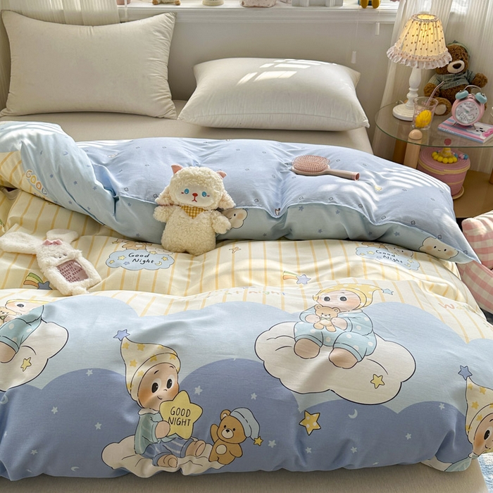 91家纺网 家纺一手货源 找家纺 绵庭家纺 2026新款12868全棉纯棉印花系列被套单件单品被套单被套-第一批 星语星愿