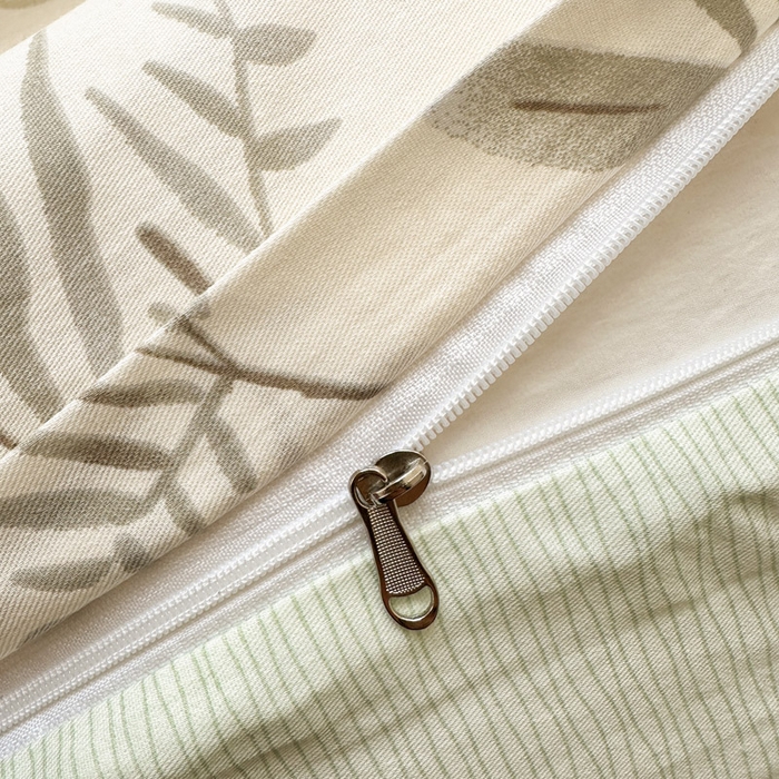 91家纺网 家纺一手货源 找家纺 绵庭家纺 2026新款12868全棉纯棉印花系列被套单件单品被套单被套-第一批 叶语轻喃-绿