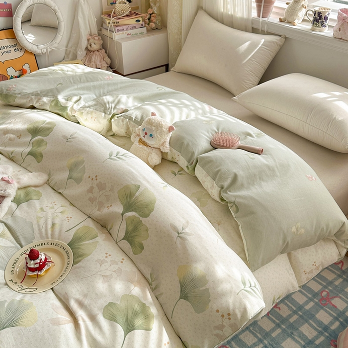 91家纺网 家纺一手货源 找家纺 绵庭家纺 2026新款12868全棉纯棉印花系列被套单件单品被套单被套-第一批 银杏疏影