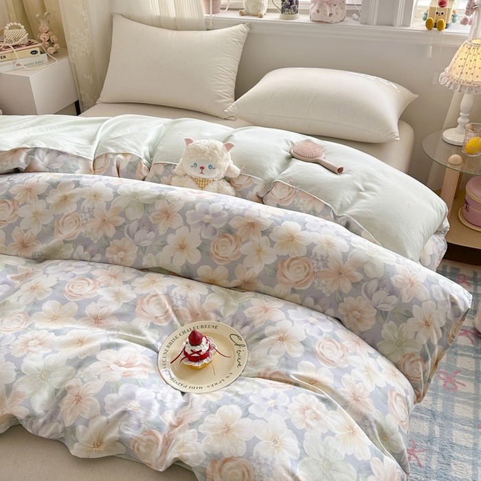 91家纺网 家纺一手货源 找家纺 绵庭家纺 2026新款12868全棉纯棉印花系列被套单件单品被套单被套-第一批 釉色浮光-兰