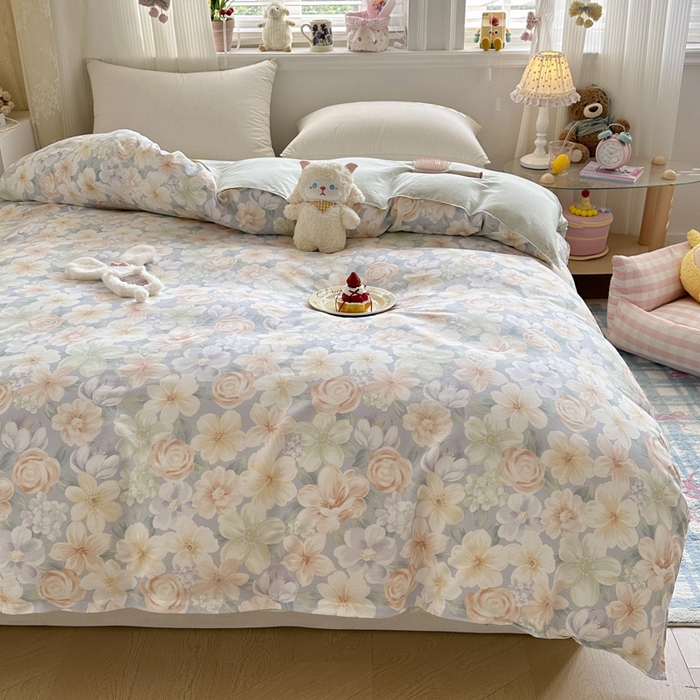 91家纺网 家纺一手货源 找家纺 绵庭家纺 2026新款12868全棉纯棉印花系列被套单件单品被套单被套-第一批 釉色浮光-兰