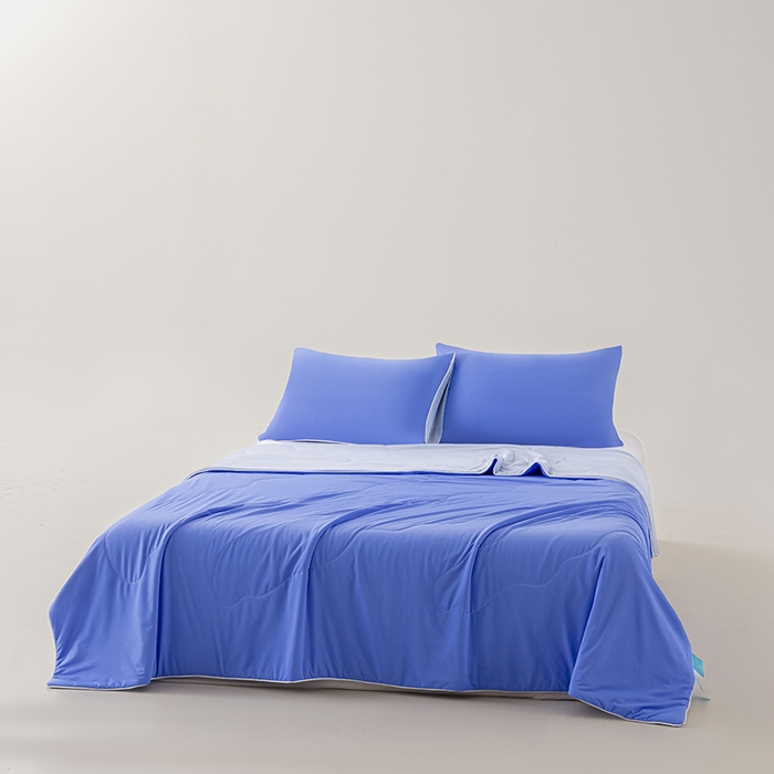 91家纺网 家纺一手货源 找家纺 迪梵家纺 2026新款锦氨凉感黑科技（160克面料）凉感丝夏被冰淇淋夏凉被空调被-风格三 嘟嘟蓝