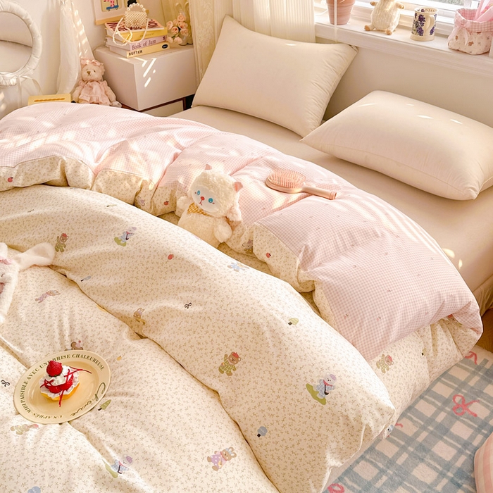 91家纺网 家纺一手货源 找家纺 绵庭家纺 2026新款12868全棉纯棉印花系列被套单件单品被套单被套-第一批 云朵小森林