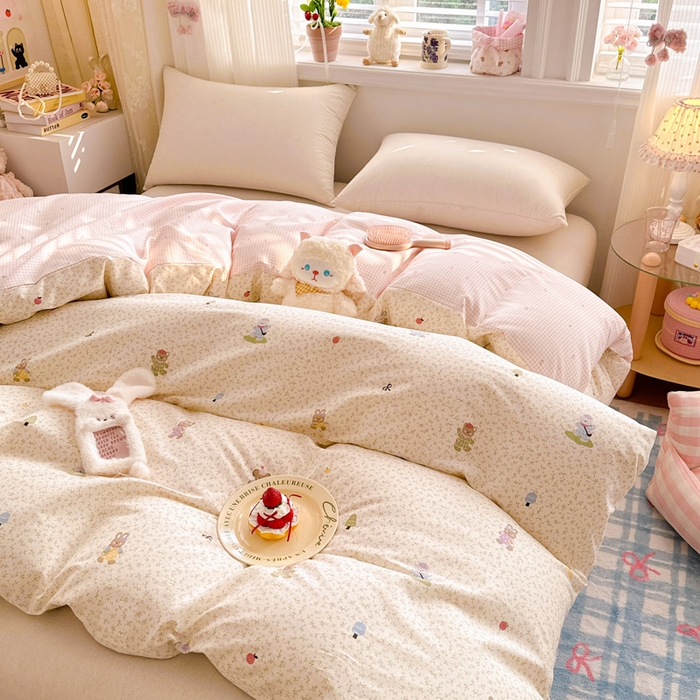 91家纺网 家纺一手货源 找家纺 绵庭家纺 2026新款12868全棉纯棉印花系列被套单件单品被套单被套-第一批 云朵小森林