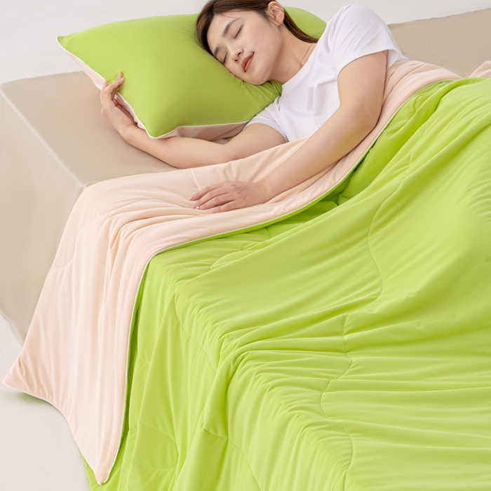 91家纺网 家纺一手货源 找家纺 迪梵家纺 2026新款锦氨凉感黑科技（160克面料）凉感丝夏被冰淇淋夏凉被空调被-风格三 明青玉