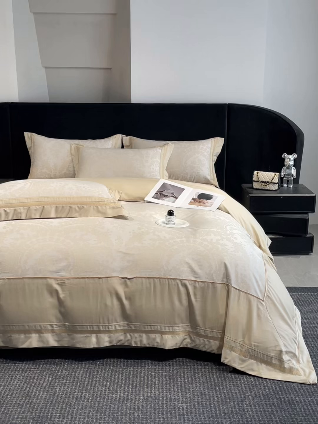 91家纺网 家纺一手货源 找家纺 博纳家纺 2026新款天丝棉色织提花四件套 德萨利