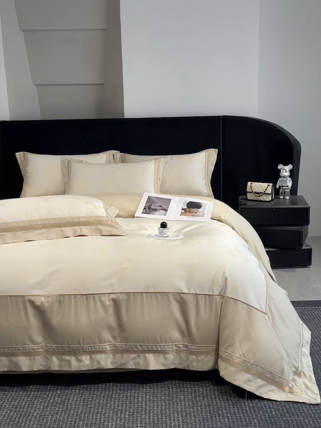 91家纺网 家纺一手货源 找家纺 博纳家纺 2026新款天丝棉色织提花四件套 星辰梦蝶