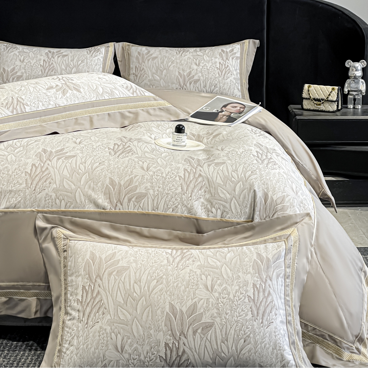 博纳家纺 2026新款天丝棉色织提花四件套 莫妮卡