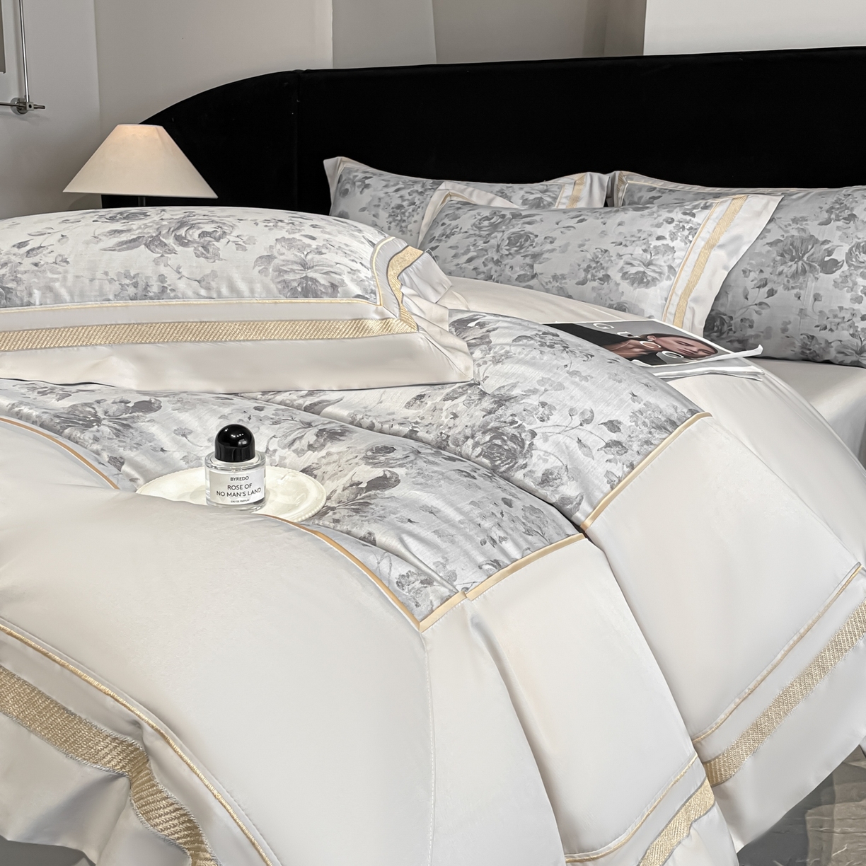 91家纺网 家纺一手货源 找家纺 博纳家纺 2026新款天丝棉色织提花四件套 繁华雨露