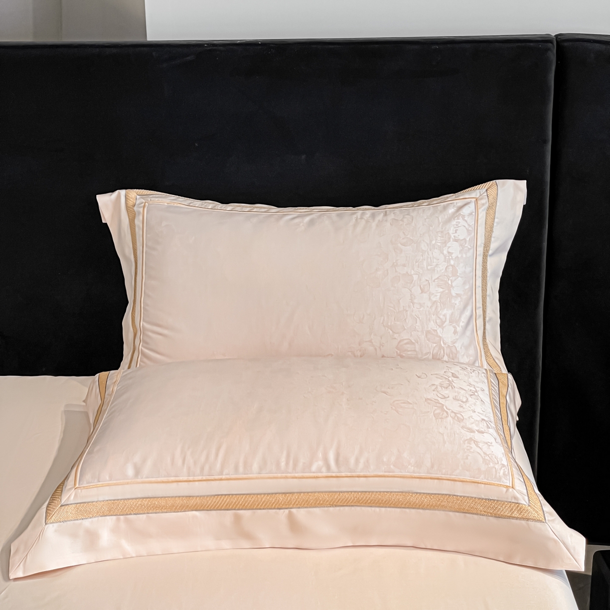 91家纺网 家纺一手货源 找家纺 博纳家纺 2026新款天丝棉色织提花四件套 春日山茶