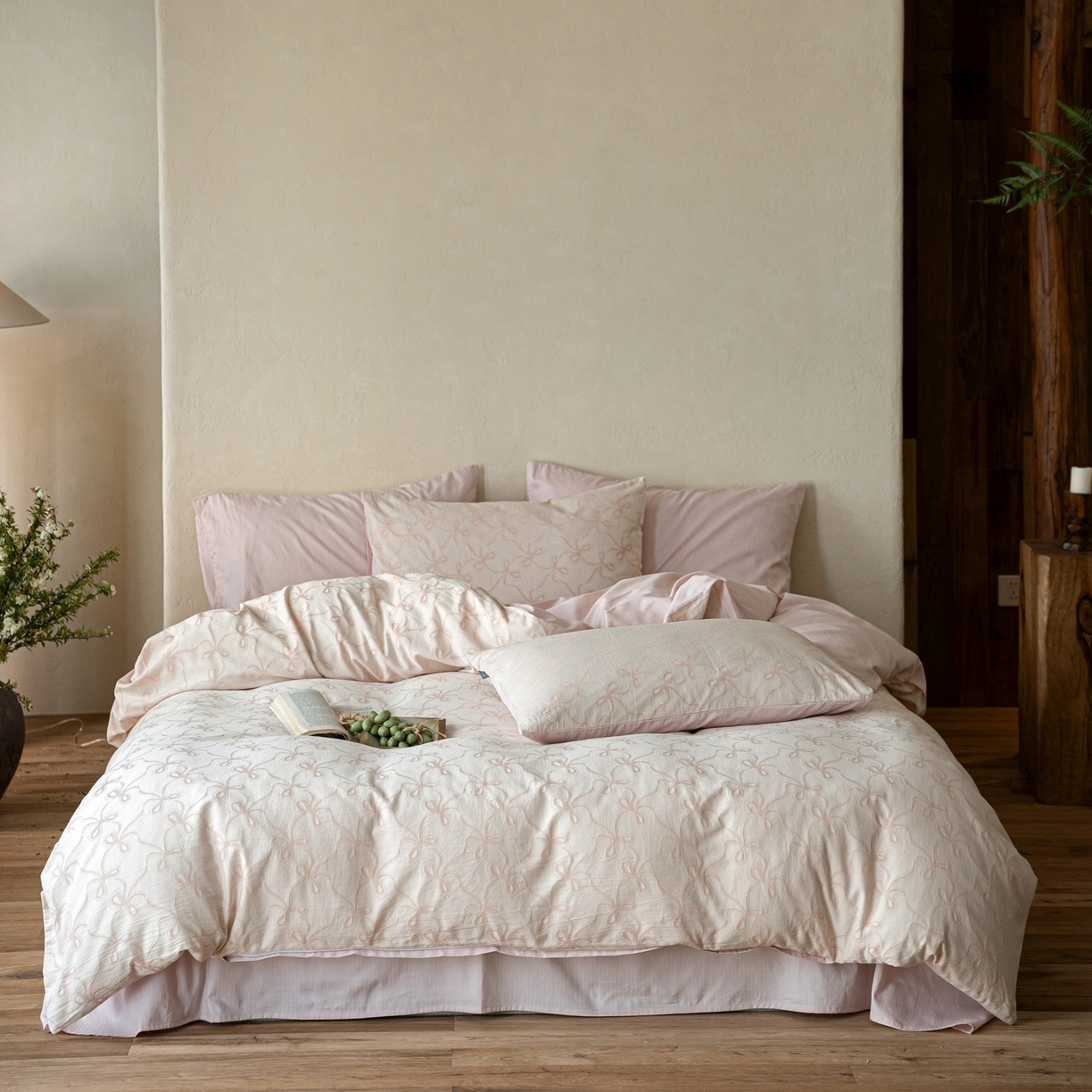 91家纺网 家纺一手货源 找家纺 （总）时光里 2026新款全棉纯棉60支色织水洗提花四件套