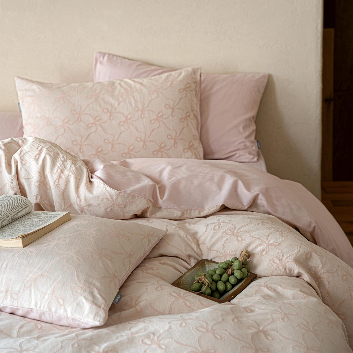 91家纺网 家纺一手货源 找家纺 （总）时光里 2026新款全棉纯棉60支色织水洗提花四件套