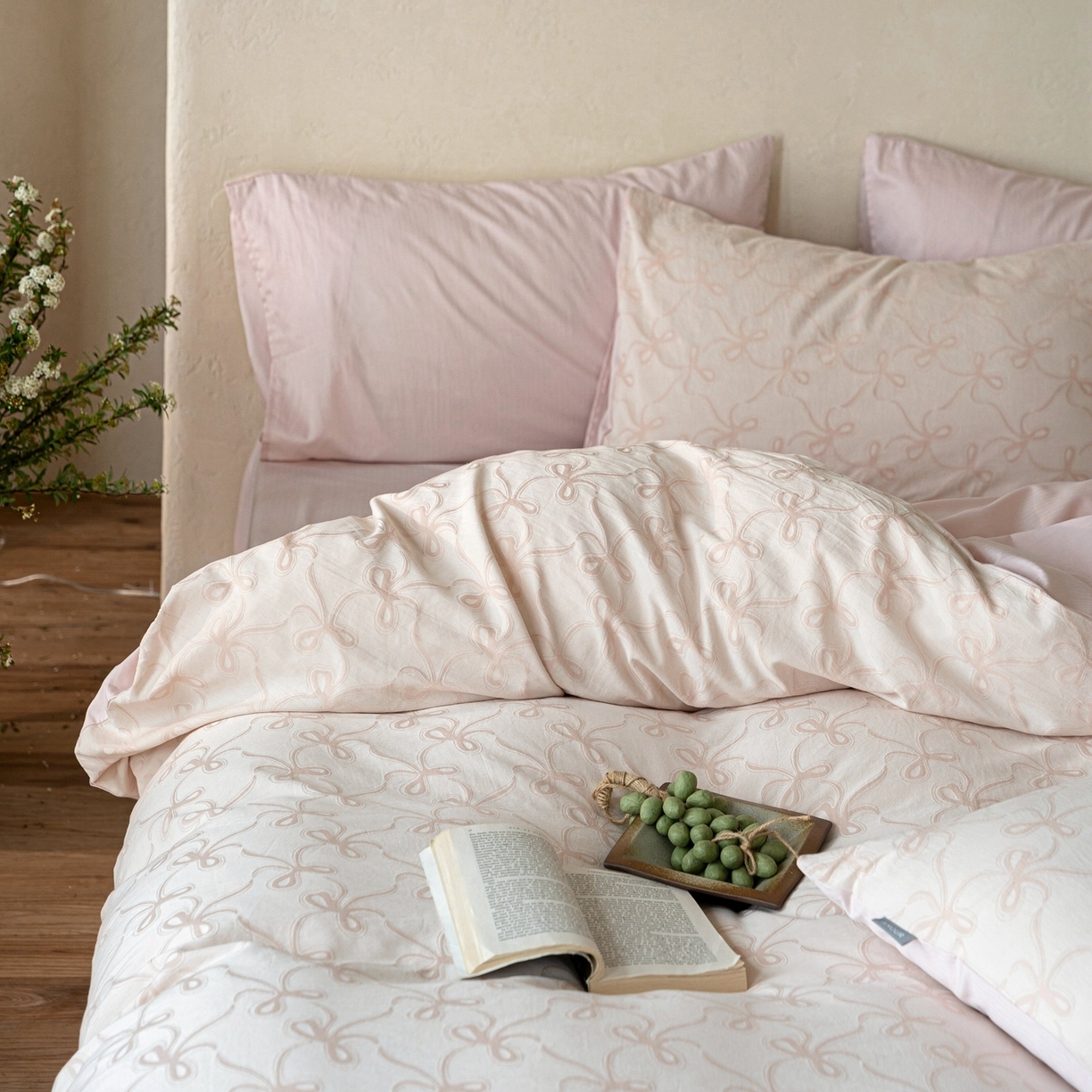 91家纺网 家纺一手货源 找家纺 （总）时光里 2026新款全棉纯棉60支色织水洗提花四件套