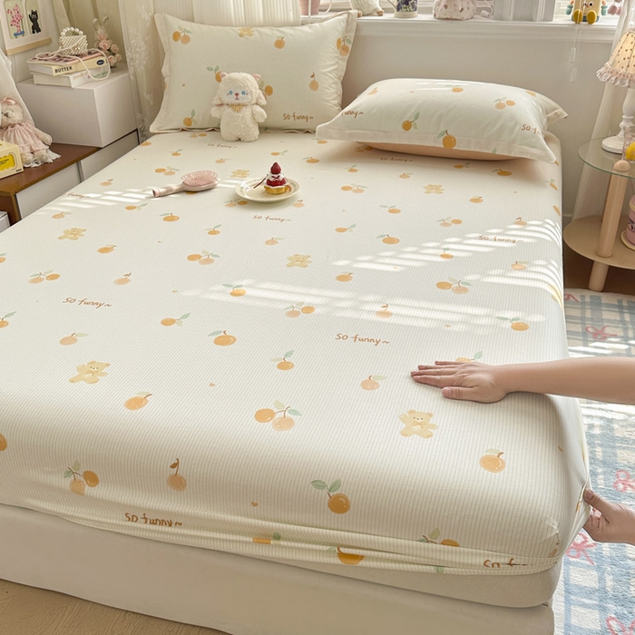 绵庭家纺 2026新款12868全棉纯棉印花系列床笠单件单品床笠单床笠-第一批 欢乐碰碰熊