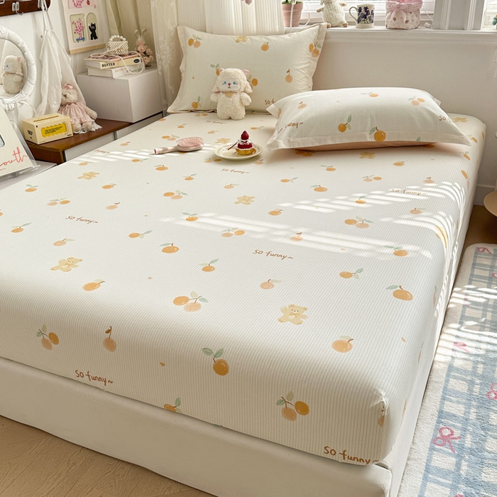 91家纺网 家纺一手货源 找家纺 绵庭家纺 2026新款12868全棉纯棉印花系列床笠单件单品床笠单床笠-第一批 欢乐碰碰熊