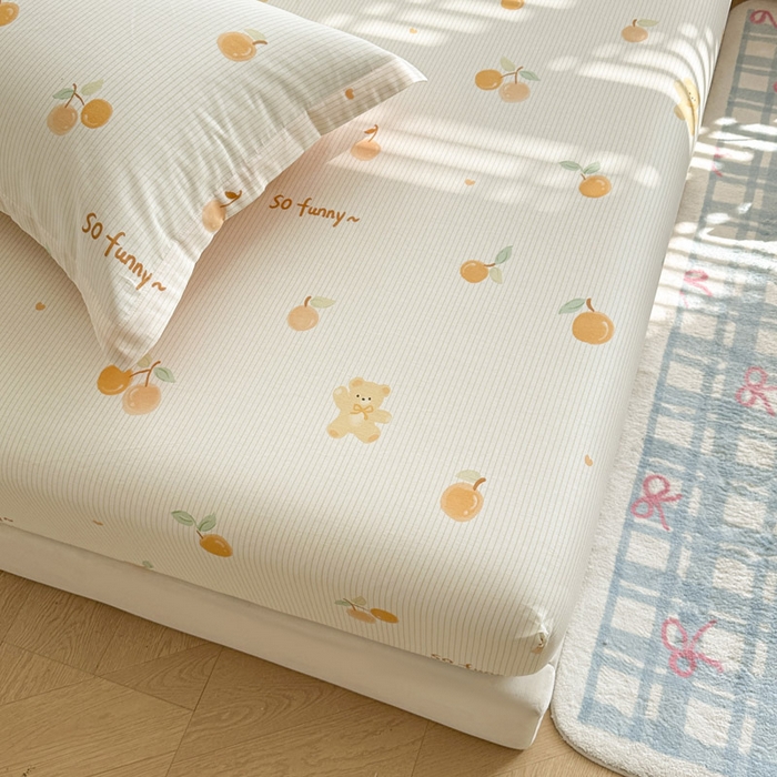 91家纺网 家纺一手货源 找家纺 绵庭家纺 2026新款12868全棉纯棉印花系列床笠单件单品床笠单床笠-第一批 欢乐碰碰熊