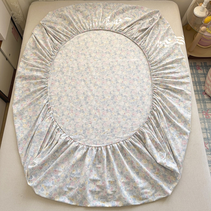 91家纺网 家纺一手货源 找家纺 绵庭家纺 2026新款12868全棉纯棉印花系列床笠单件单品床笠单床笠-第一批 岚花绪-灰