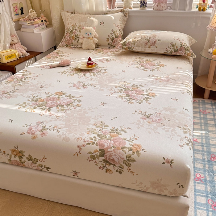 91家纺网 家纺一手货源 找家纺 绵庭家纺 2026新款12868全棉纯棉印花系列床笠单件单品床笠单床笠-第一批 曼朵-咖