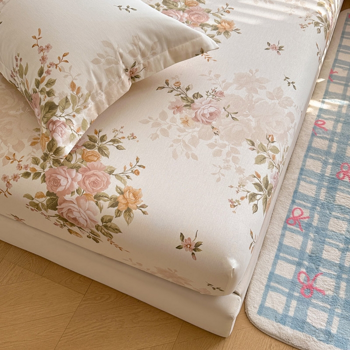 91家纺网 家纺一手货源 找家纺 绵庭家纺 2026新款12868全棉纯棉印花系列床笠单件单品床笠单床笠-第一批 曼朵-咖