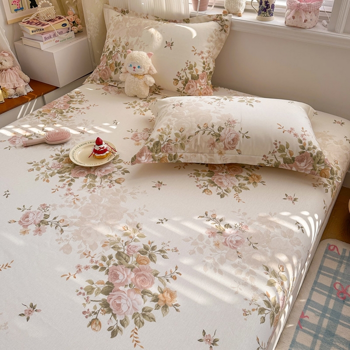 91家纺网 家纺一手货源 找家纺 绵庭家纺 2026新款12868全棉纯棉印花系列床笠单件单品床笠单床笠-第一批 曼朵-咖