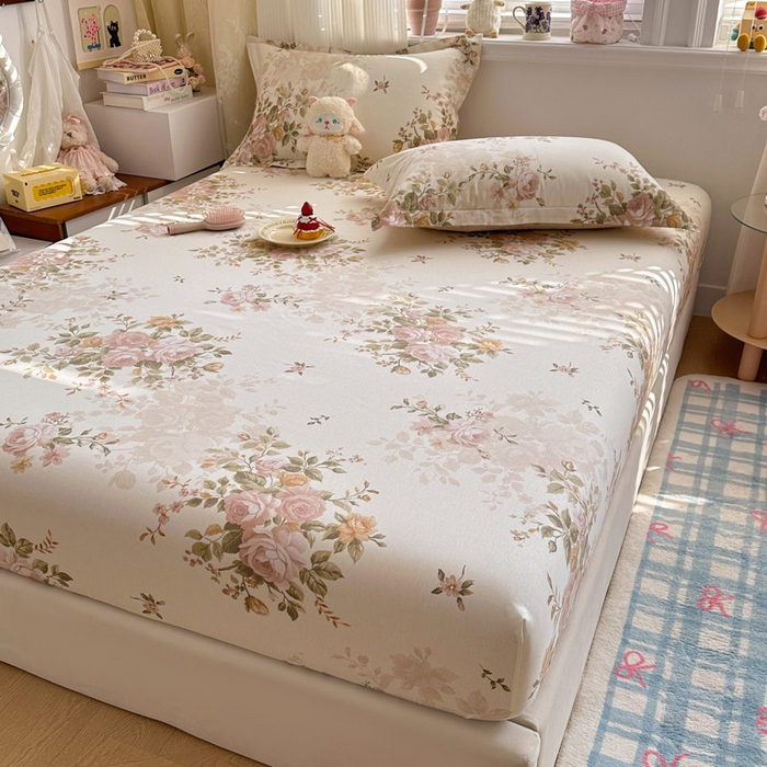 91家纺网 家纺一手货源 找家纺 绵庭家纺 2026新款12868全棉纯棉印花系列床笠单件单品床笠单床笠-第一批 曼朵-咖