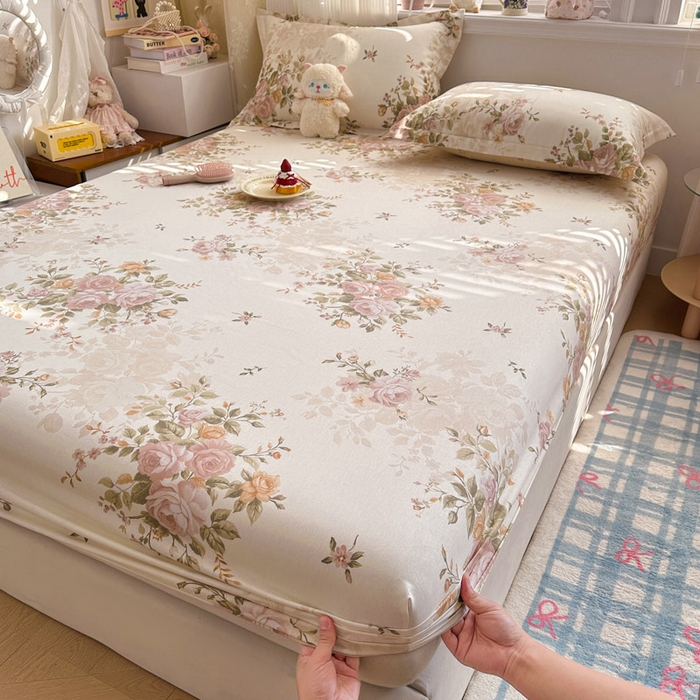 91家纺网 家纺一手货源 找家纺 绵庭家纺 2026新款12868全棉纯棉印花系列床笠单件单品床笠单床笠-第一批 曼朵-咖