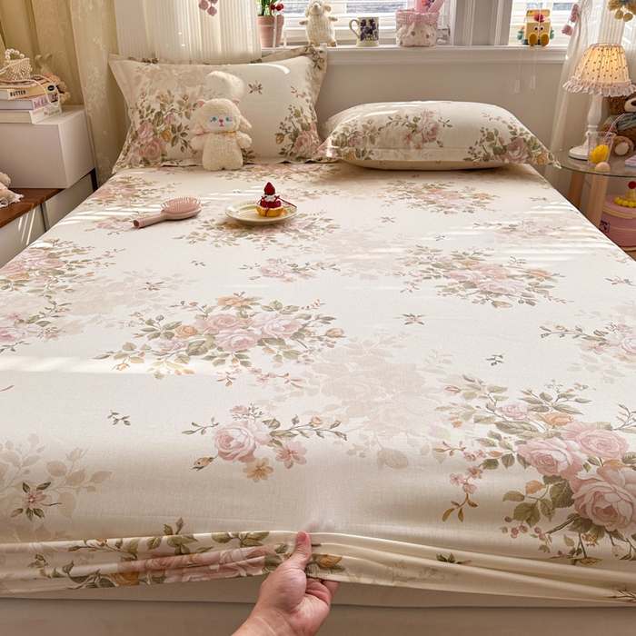 91家纺网 家纺一手货源 找家纺 绵庭家纺 2026新款12868全棉纯棉印花系列床笠单件单品床笠单床笠-第一批 曼朵-咖