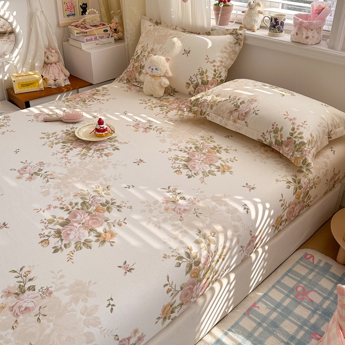 91家纺网 家纺一手货源 找家纺 绵庭家纺 2026新款12868全棉纯棉印花系列床笠单件单品床笠单床笠-第一批 曼朵-咖