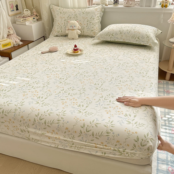 绵庭家纺 2026新款12868全棉纯棉印花系列床笠单件单品床笠单床笠-第一批 沐樱
